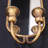 Vintage Gold Bow Wall Mirror with Candle Holders