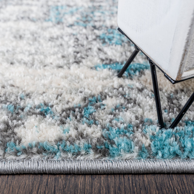 Tapis bleu Roma Carrera, Rectangle 3 pi 11 po x 5 pi 11 po