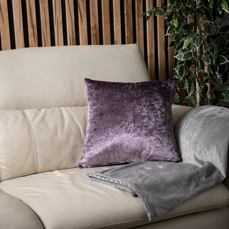 Ensemble de coussins en velours 2 pièces Velura, H 18 po x l 18 po, Mauve, Carrée