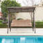 Balancelle de patio avec auvent ajustable en PVC et porte-gobelet-1398573492-1398573481