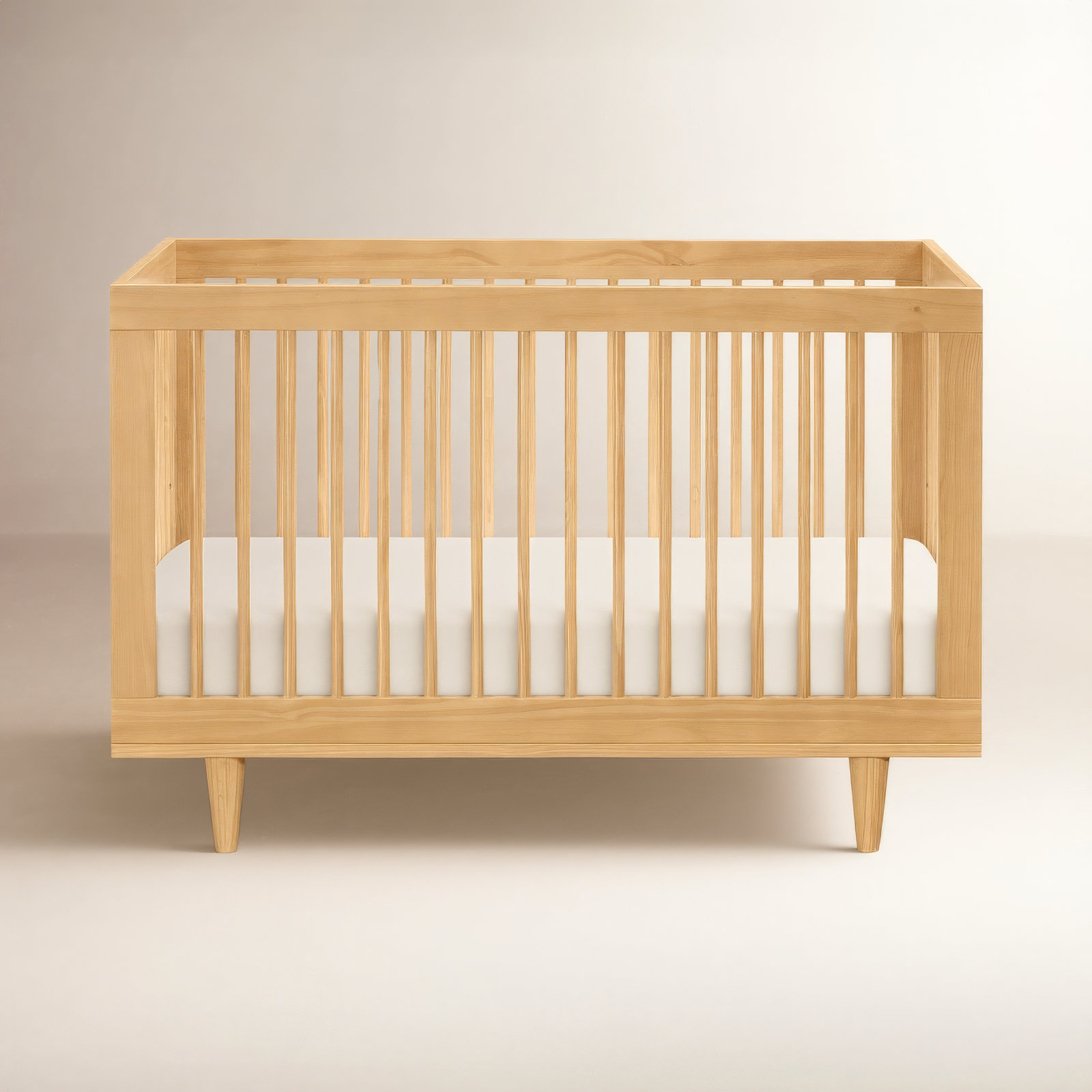 Marley 3-in-1 Convertible Crib, Honey, Crib + Mattress