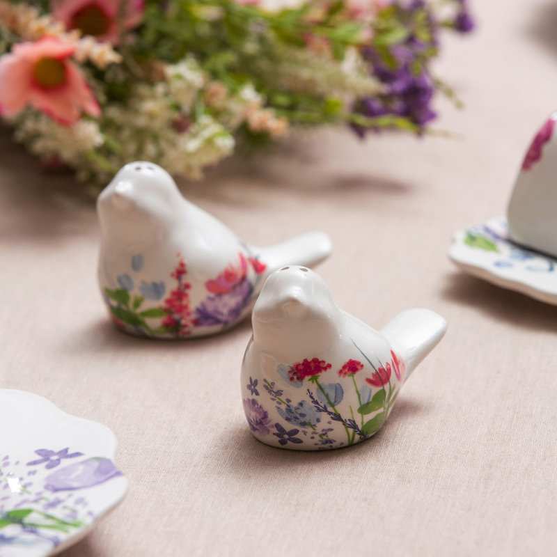 Ensemble salière et poivrière en céramique Charm Birds