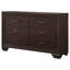 Commode 6 tiroirs Brookes cacao foncé-93620011