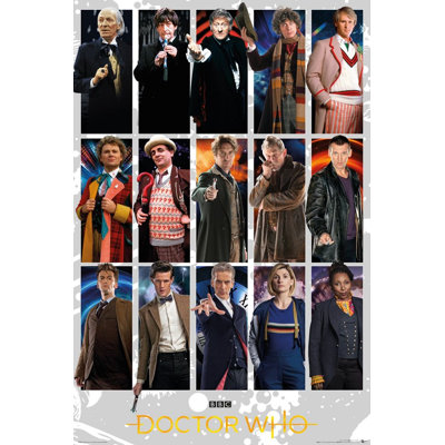  Officially Licensed Doctor Who - Doctor's Grid Art Poster - 24 x 36 Inch - Decorative Print - Poster Paper - Ready to Frame
