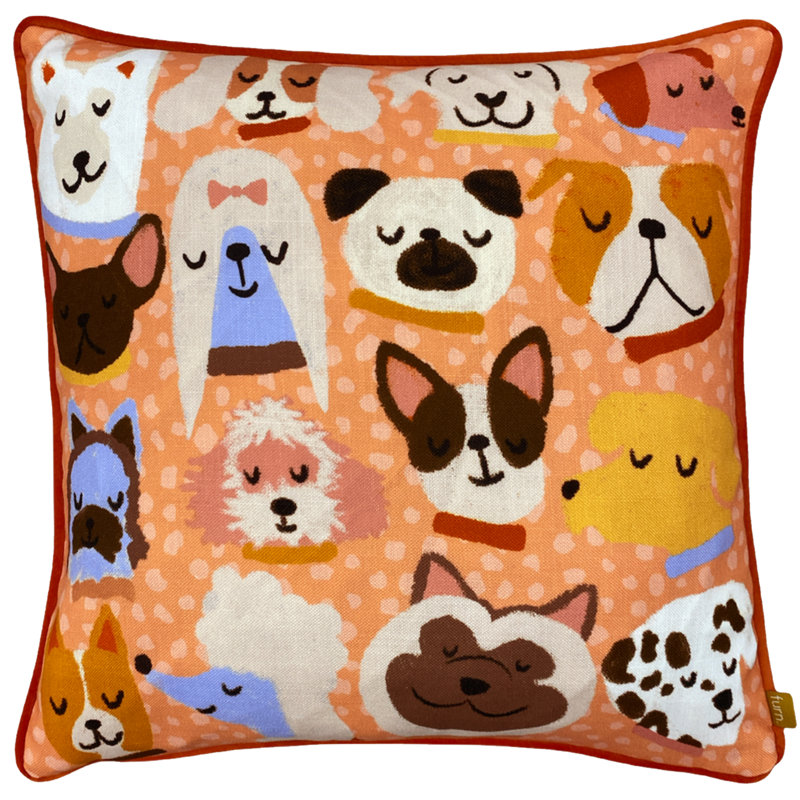 Woofers Abstract Square Throw Cushion