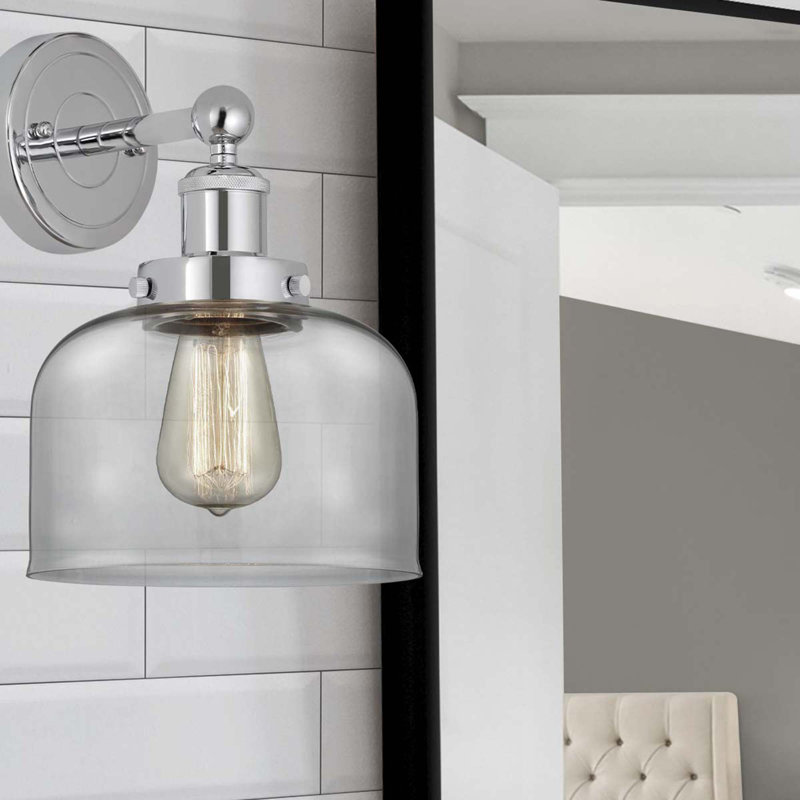 Cetronia Armed Sconce, Clear, Polished Chrome