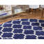 Tapis géométrique bleu foncé / ivoire Ruri-1515331074