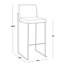 Ensemble de 2 tabourets de bar contemporains en velours à haut dossier avec structure en acier noir, chaises de comptoir à hauteur fixe pour îlot de cuisine-549088684