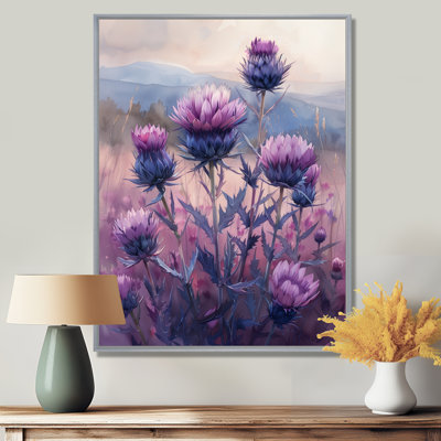 Décoration murale mauve parfumée «Thistle Bloom»