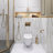Natural Dorato 11.23 in. x 11.62 in. Picket Polished Marble Mosaic Tile-63985729
