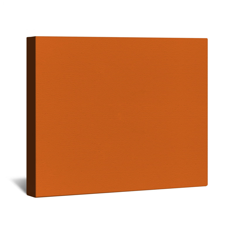 Toile tendue sur fond orange uni en plusieurs tailles, 32 po x 32 po