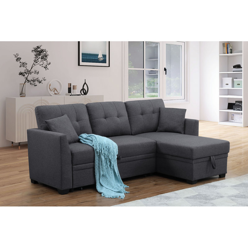 Navaeh Sleeper Sofa, Dark Gray