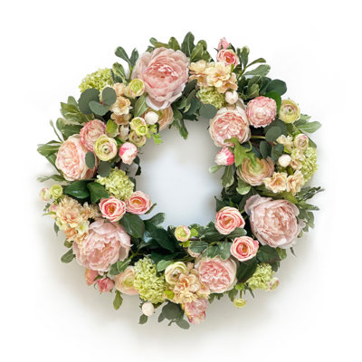 PEONY AND ROSE WREATH