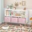 Rangement pour jouets avec bibliothèque, bibliothèque pour enfants avec 3 bacs en tissu amovibles pour rangement organisé