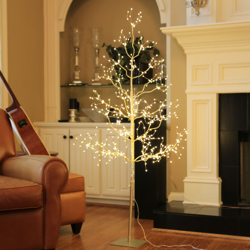 60'' LED Lighted Trees & Branches, Golden