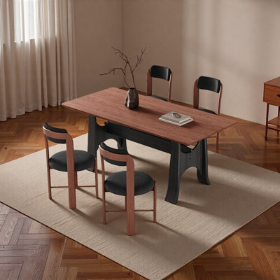 Mid-Century Style Solid Wood Dining Table
