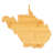 Totally Bamboo State Destination Series Bamboo West Virginia Cutting Board
