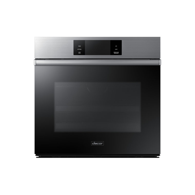 30" Single Wall Oven Steam, Contemporary, Silver Stainless