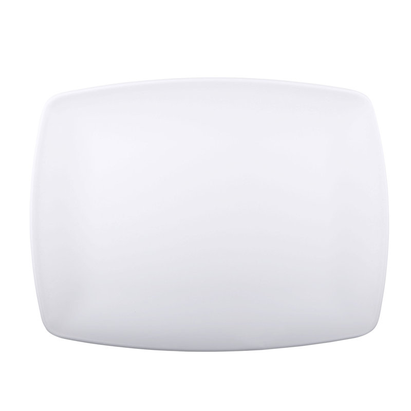 Elite Global Solutions Zen Melamine Platter, 1.13" H x 15" W x 11.38" D, Black