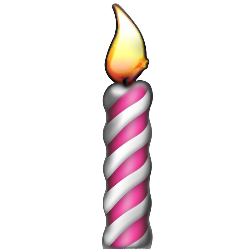 Accroche en carton simple birthday bougie