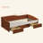 Upholstered Daybed Frame with 2 Storage Drawers