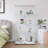Two-Door Glass Display Cabinet 4 Shelves With Door, Floor Standing Curio Bookshelf For Living Room Bedroom Office, 64.7"*31.7"*14.3"-900099219