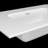 36'' W x 22'' D  Rectangular White Vanity Top  Solid Surface Vanity Single Sink Countertop with Pre-drilled Faucet Hole for Bathroom