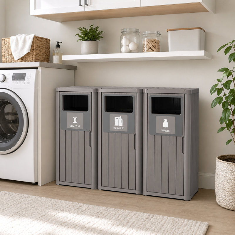 Weatherproof Outdoor Trash Can