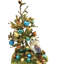 Centre de table hivernal turquoise et bleu sarcelle Hibou