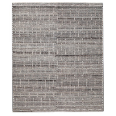 Hand-Knotted Striped Rug