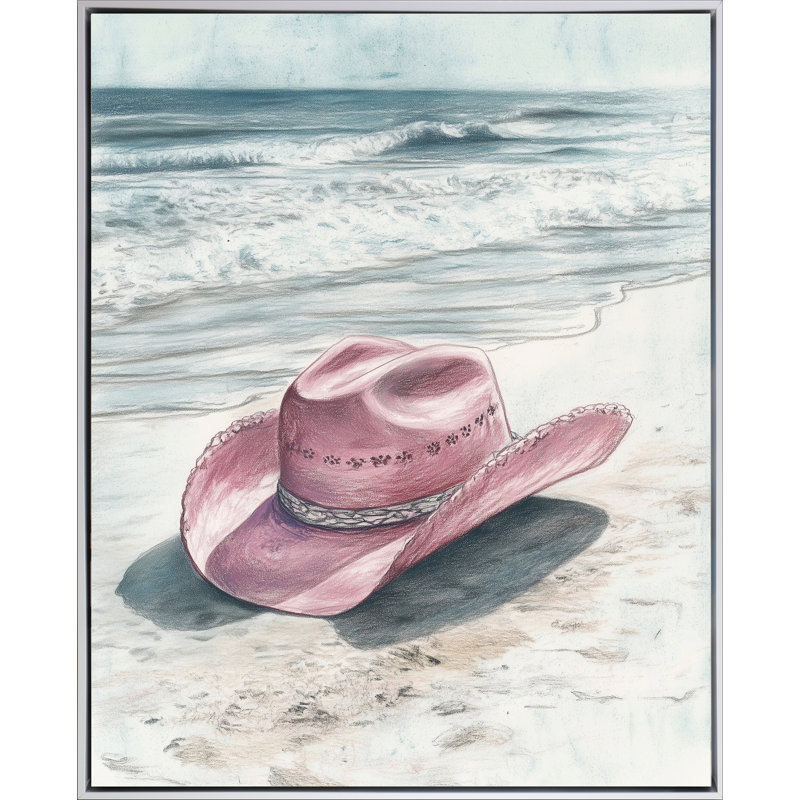 «Seaside Cowgirl», art mural sur toile
