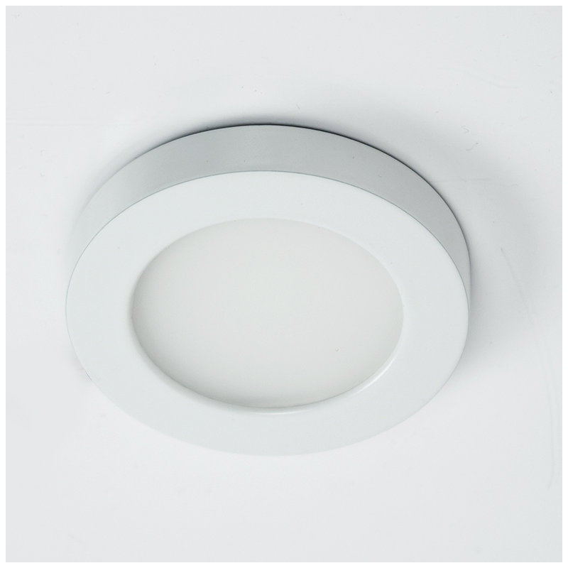 HR90 LED Edge Recessed Button Light Trim, White
