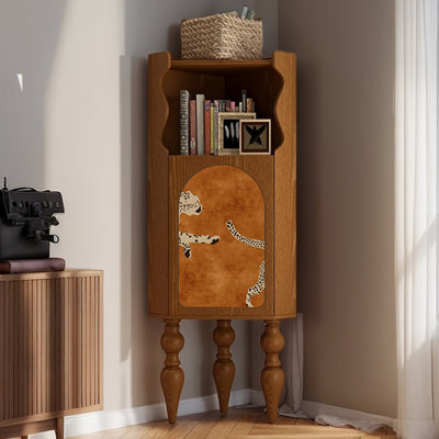 Modern multi-functional decorative corner bookcase