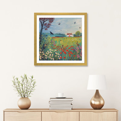 The House par Summer Meadow par Jo Grundy - impression d'art graphique