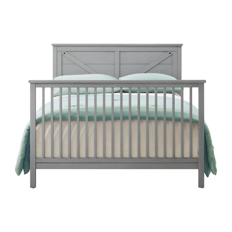 Lit de bébé 4 en 1 Montauk, Gris champêtre