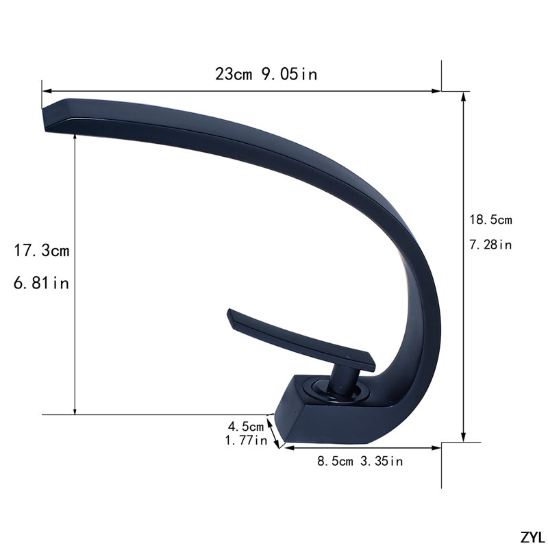 Bathroom Faucet,Faucet For Bathroom Sink, Single Hole Bathroom Faucet Modern Single Handle Vanity Basin Faucet, Black