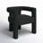 Aruna Solid Boucle Dining Arm Chair-422154688