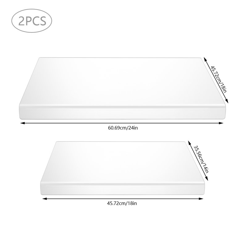 2Pcs Kitchen Acrylic Clear Chopping Board