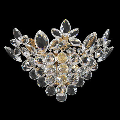 Applique murale Treviso 2 LT or 18 carats / transparent Allegri