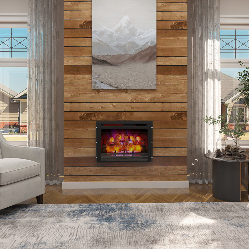 Merola 28"W Recessed Electric Fireplace with Remote