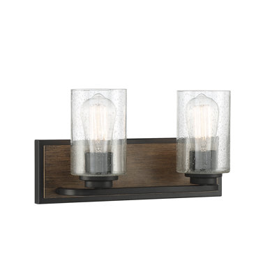 Orkanger 2-Light Bathroom Vanity Light in Lodge