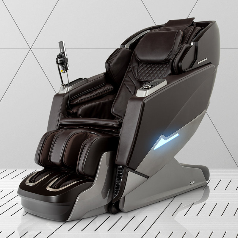 Fauteuil de massage OS-4D Pro Ekon Plus, Similicuir brun