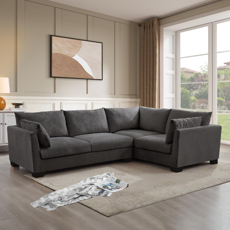 Cenko 5 Seater Sofa, Grey Linen Blend