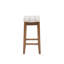 Tabouret de comptoir et de bar en bois massif sans dossier avec siège rembourré Bartonville-866721041-844602782