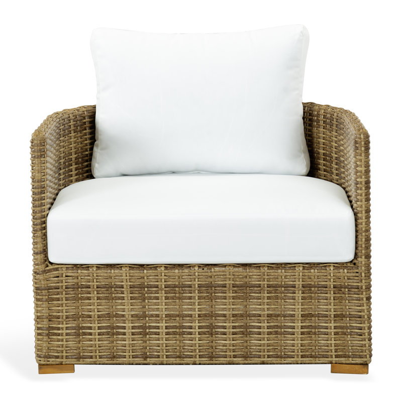 Chaise de patio en osier Anguilla, Naturel