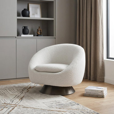  Chaise avec accoudoirs pivotante grise rembourrée