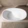 55" Freestanding Solid Surface Stone Resin Bathtub with Overflow,2 Drain Covers