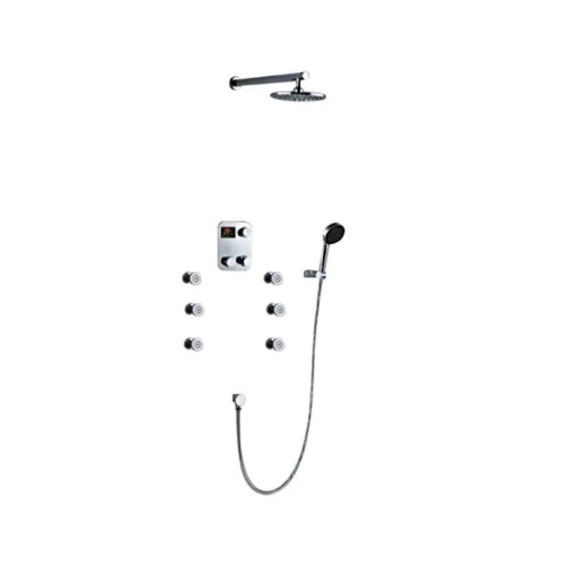 Juno 12" Rain Shower Head with Hand Held Shower Head Shower Set