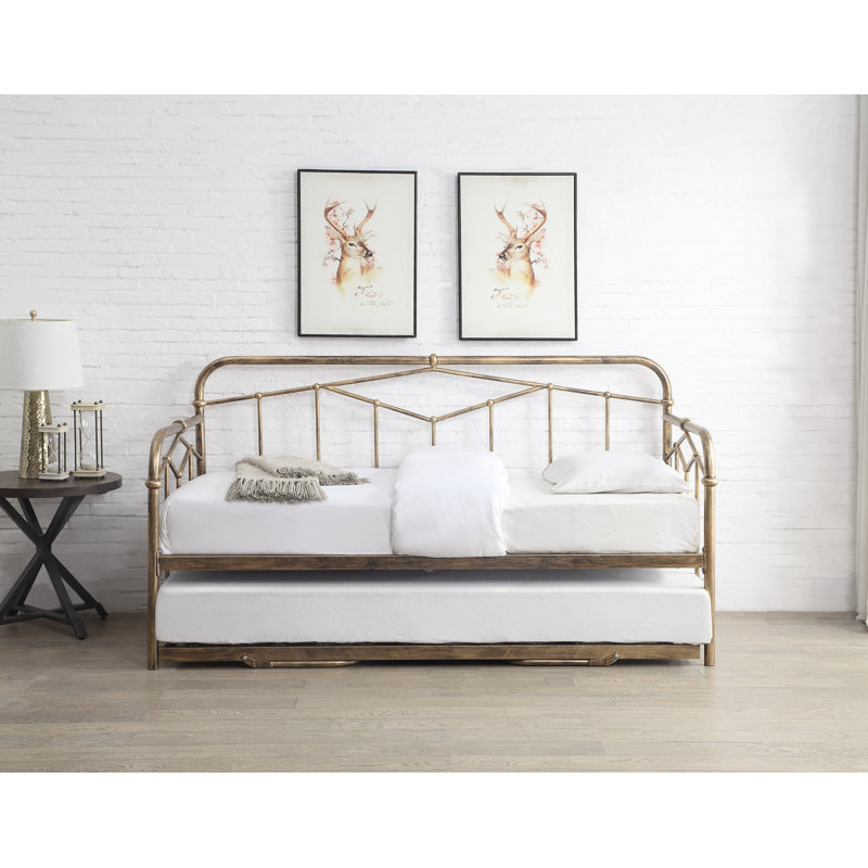 Khaleesi UK Single - DE 90 X 190 Cm with Trundle, Antique Bronze