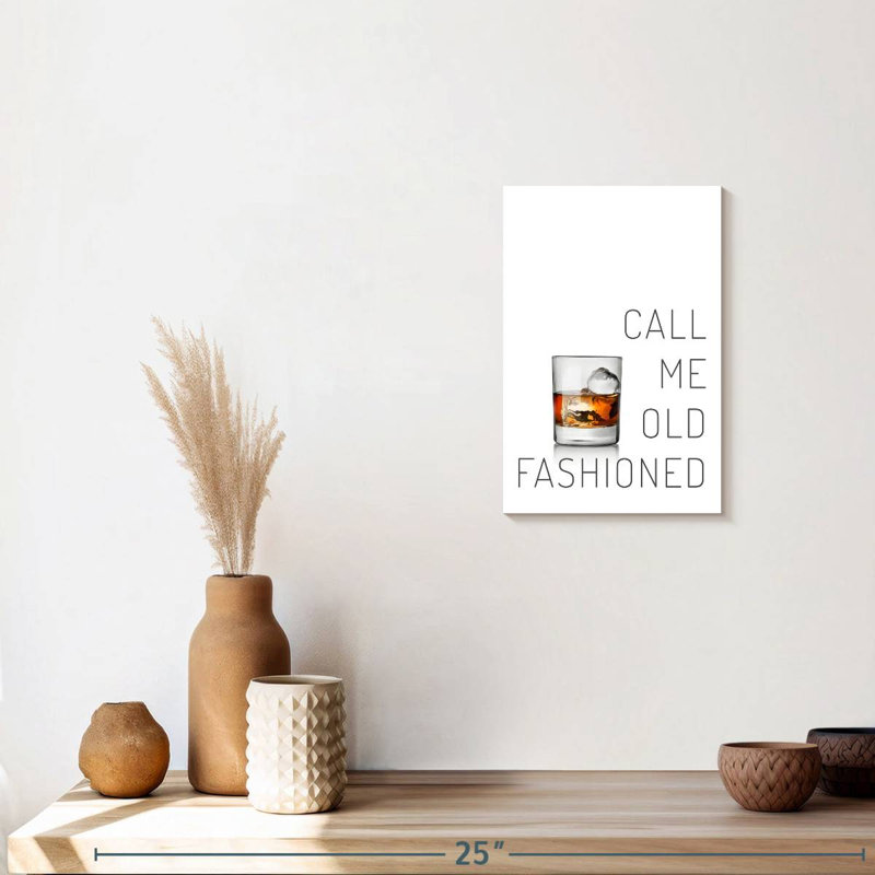 Old Fashioned Whiskey Canvas Print, 24'' H X 16'' W
